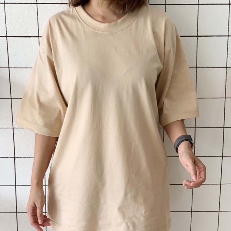 (🔥พร้อมส่ง🔥) เสื้อยืดเปล่าทรง OVERSIZE พร้อมส่ง ผ้า COTTON 100 % สีขาว ดำ และ ครีม