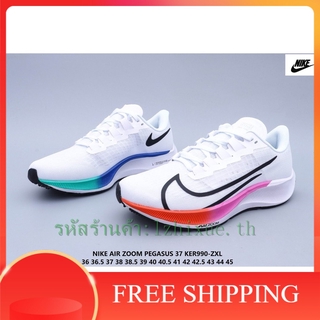 100% ของแท้ Nike Zoom Pegasus 37 ไนกี ดวงจันทร์ลงจอด 37 ชั่วอายุคน รองเท้าตาข่ายระบายอากาศแบบตาข่ายขนาดใหญ่ รองเท้าลำลอง