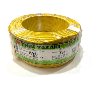 YAZAKI สายไฟ IEC05 IV (VSF) 1.0 sqmm. (100m/ม้วน) 300/500V 70°C Solid conductor pvc insulated, Single core