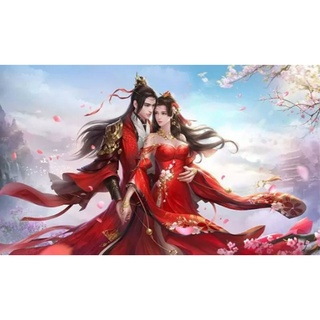 ชุดปักครอสติชพิมพ์ลาย 11 CT (ฉินสือหมิงเยว่-ยุคฉินอันรุ่งเรือง)