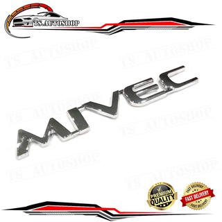 logo MIVEC โลโก้ MIVEC ใส่ MITSUBISHI ชุปโครเมี่ยม