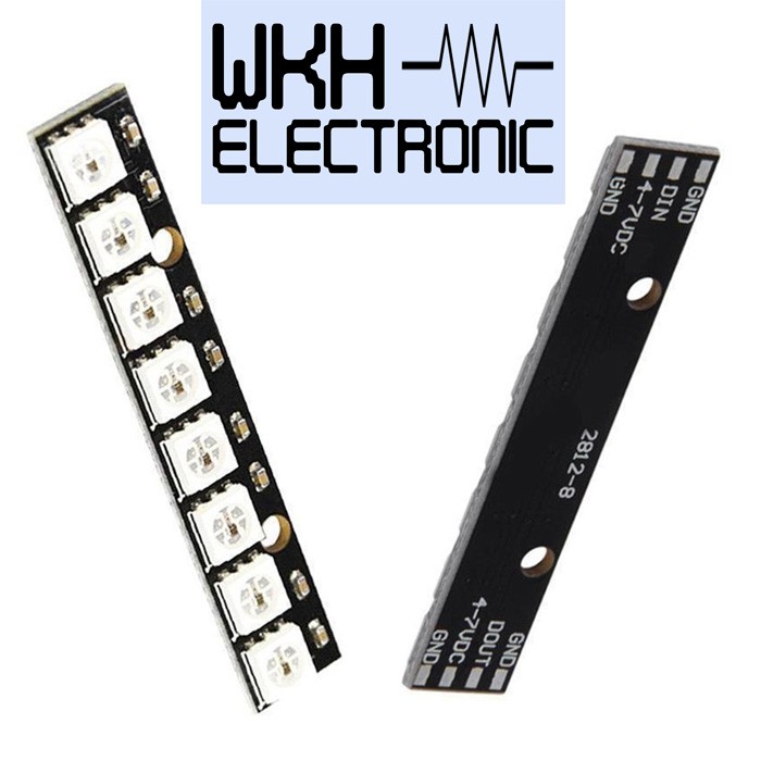 WS2812B 8 BIT 5050 RGB LED DRIVER BOARD สีเต็ม 5V RAINBOW WS2812B