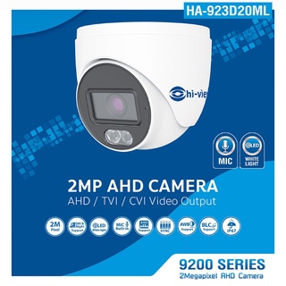 Hi-view กล้องวงจรปิด Dome Camera รุ่น HA-923D20ML คมชัด 2ล้านพิกเซล ภาพสี 24 ชั่วโมง บันทึกเสียง