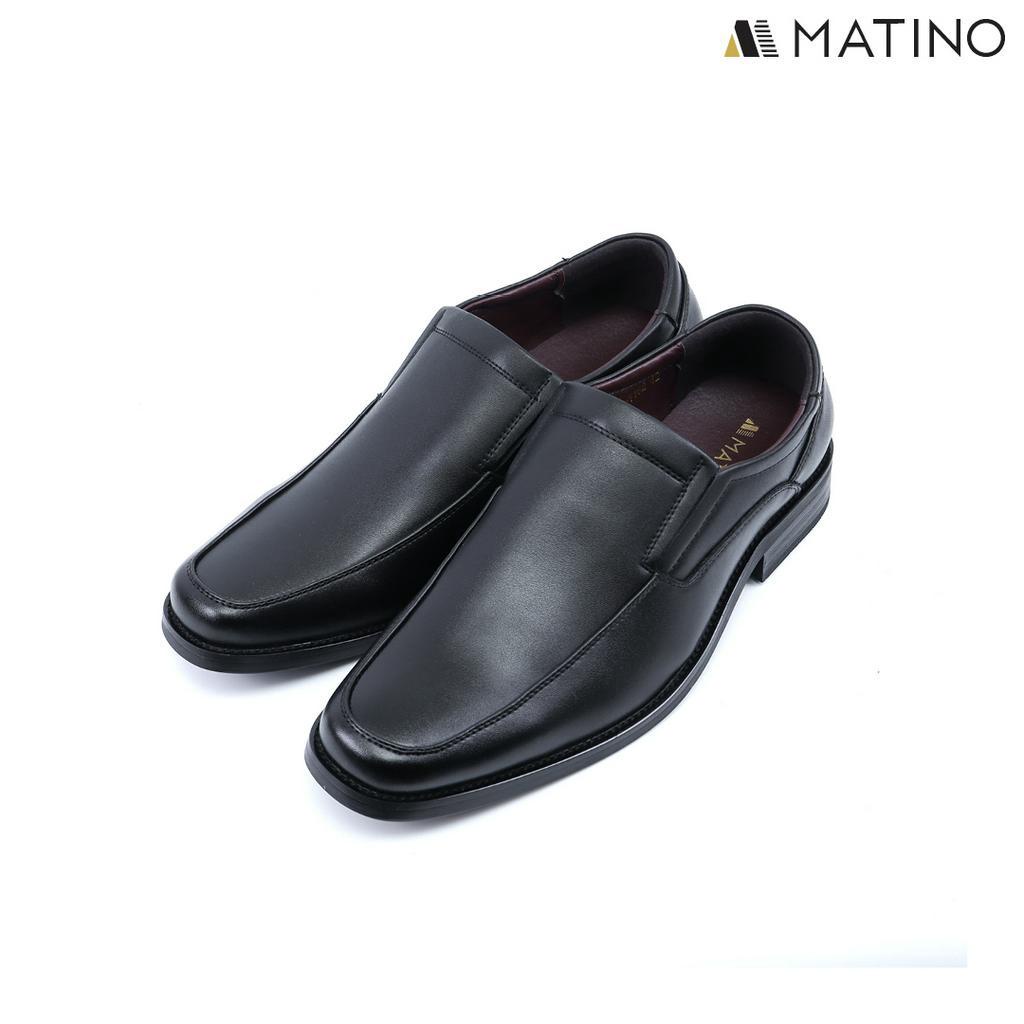 MATINO SHOES รองเท้าชายคัทชูหนังแท้ รุ่น MC/B 1162- BLACK