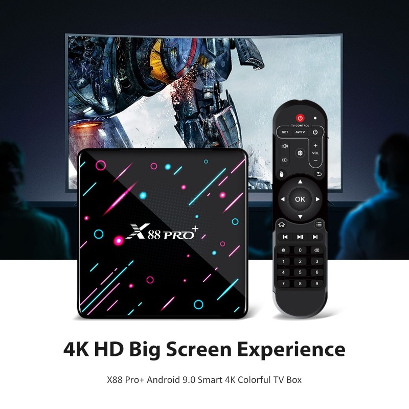 ⚡️ถูกที่สุด⚡️ รุ่นใหม่2021 กล่องทีวี X88 PRO PLUS Smart Android TV Box รองรับไฟล์ 4K Android 9.0, RK3368 Quad-Core CPU