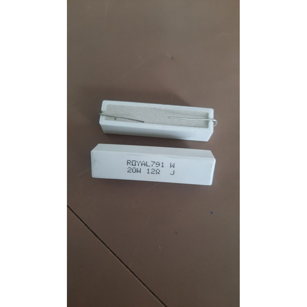 บรรจุ1ตัว ตัวต้านทานเซรามิค 20W Resistor 20W 12Ohm,20Ohm,120Ohm,150Ohm 20W บรรจุ1ตัว R20W