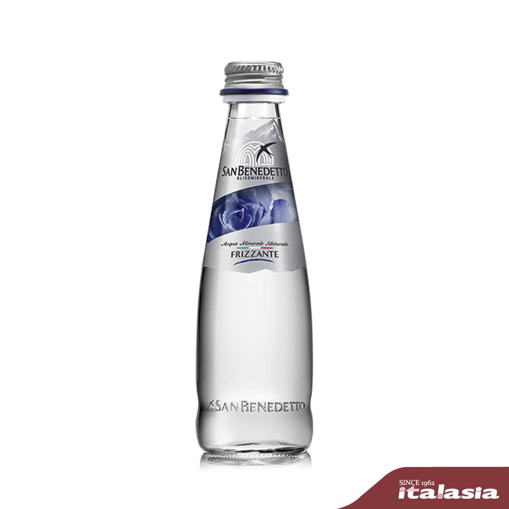 San Benedetto Sparkling Mineral water Prestige Glass 0.25 L |น้ำแร่สปาร์คกลิ้ง ขวดแก้ว 0.25 ล.