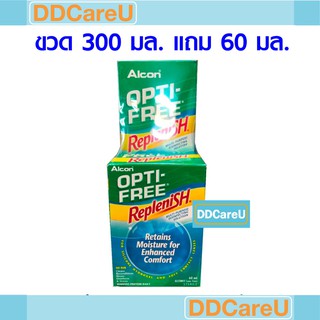 Opti-free Replenish 300 ml+60 ml น้ำยาล้างคอนแทคเลนส์ 300 มล.แถม 60 มล. (ขวด300ml EXP. 28/2/2026 ขวด60ml EXP.31/5/2025)