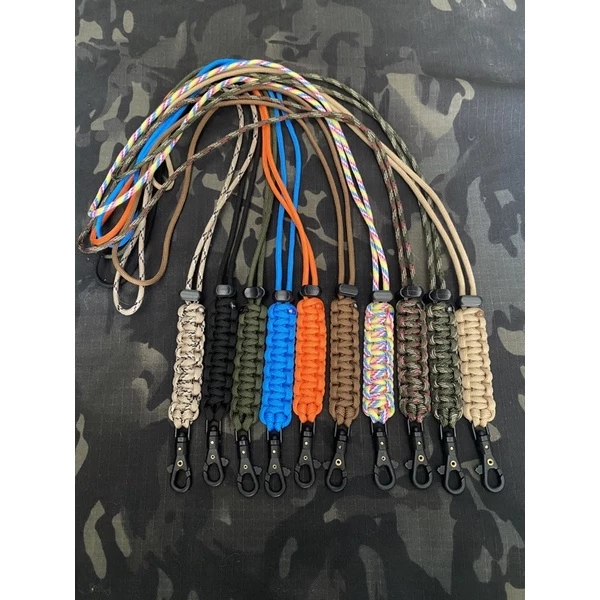 A038 สายคล้องคอ ห้อยนกหวีด ห้อยบัตร ถักจากเชือกparacord 4มิล