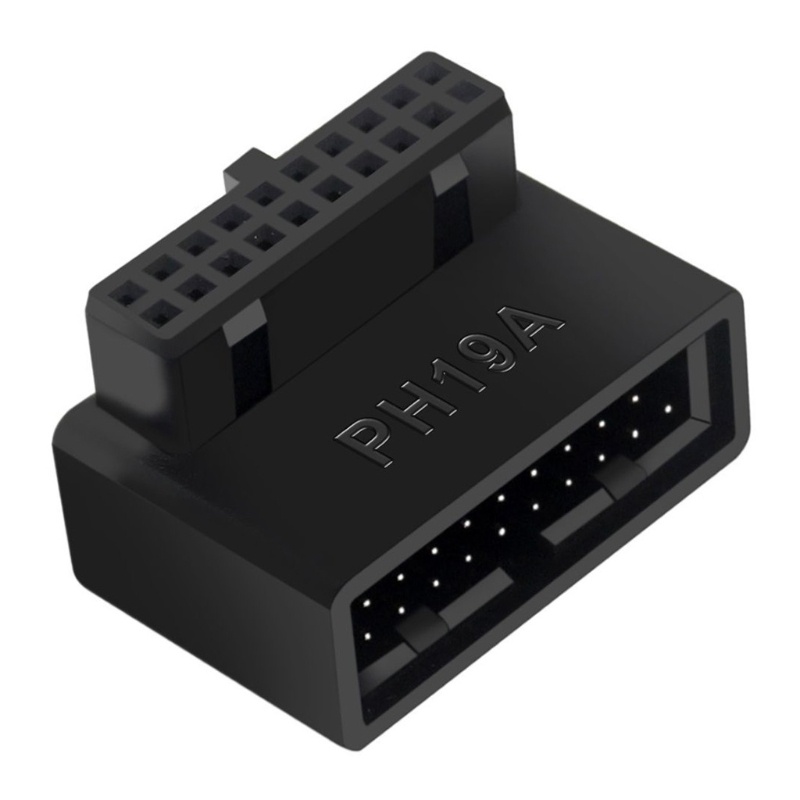 Mg เมนบอร์ดเดสก์ท็อป Usb3 0 19pin 20pin 90 องศาติดตั้งพวงมาลัย Joint Elbow ปลั๊กแนวตั้งเข็มสําหรับคอมพิวเตอร์