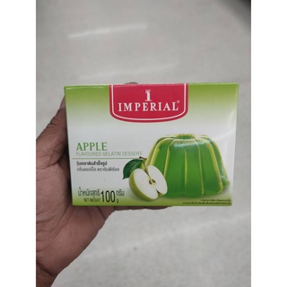 Imperial อิมพีเรียล เจลาติน รสแอปเปิ้ล 100กรัม วุ้นทำขนมไทย Imperial Imperial Apple Flavor Gelatin 100g. Thai dessert ag