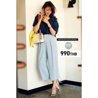 ยู นิ โคล่  กางเกงขากว้าง Drape Wide Leg Ankle Length Pants มือสอง สภาพใหม่