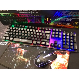 NUBWO NKM-300 KEYBOARD AND MOUSE COMBO SET คีบอร์ด+เมาส์เกมมิ่ง มีไฟ Led