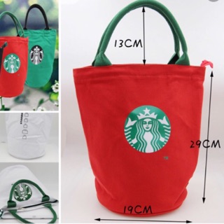 สีแดงมาแล้วจ้า กระเป๋าผ้า starbuck 5 สี 2 แบบค่า