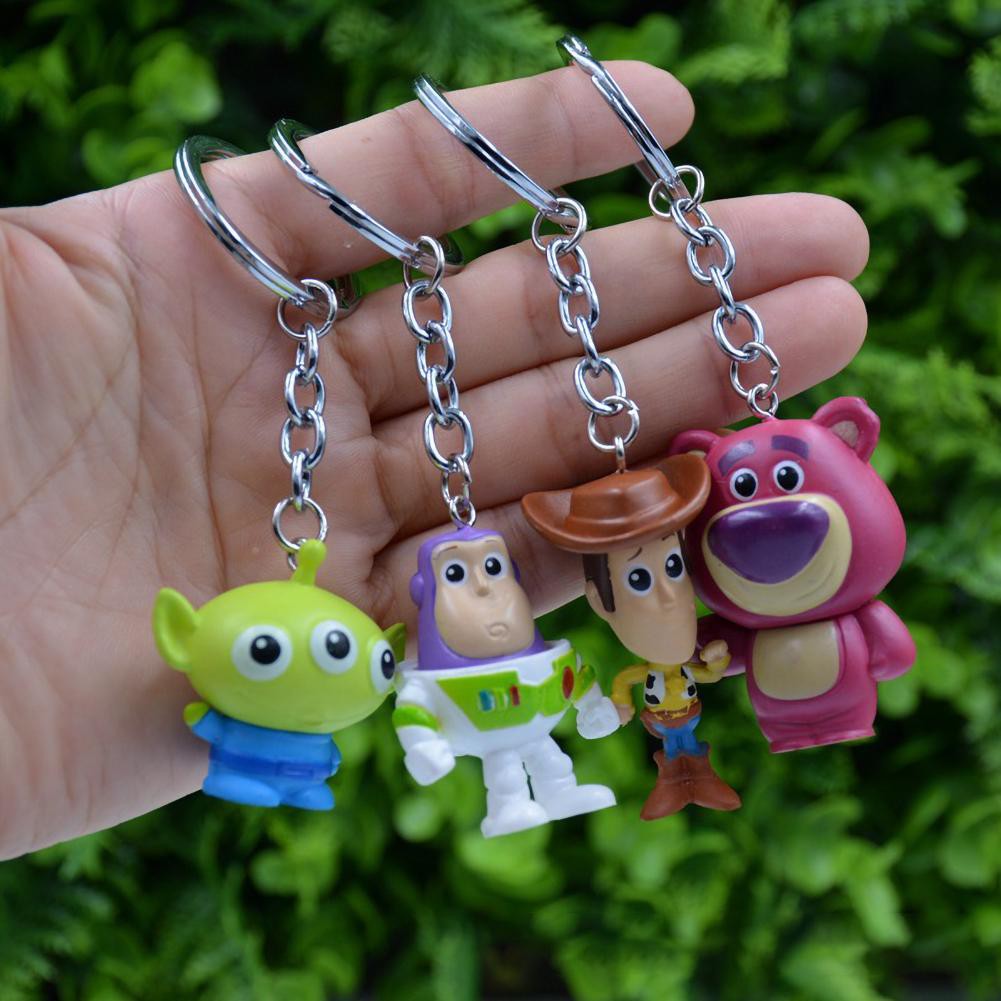 Timekey Toy Story พวงกุญแจ Woody Buzz Lightyear พวงกุญแจรูปตุ๊กตา