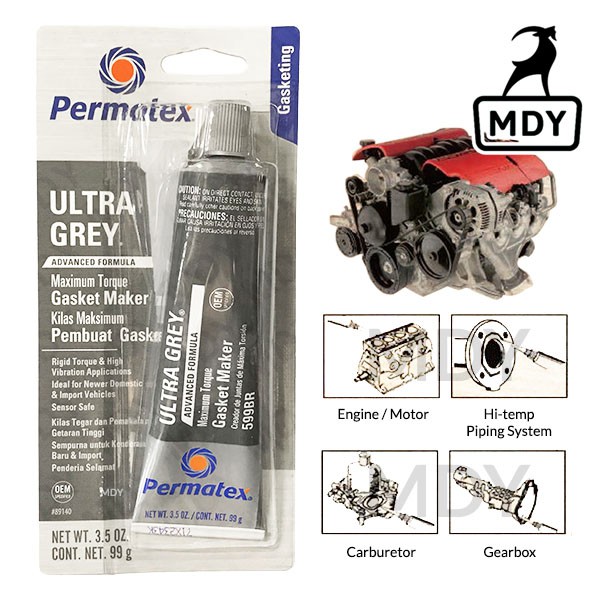 Permatex เครื่องทําปะเก็น Ultra Grey 599BR RTV 18940 99g