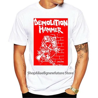 ผ้าฝ้ายคอกลมเสื้อยืดผ้าฝ้าย 100% พิมพ์ลาย Demolition Hammer Brutal Skull Attack Kreator Slayer Venom Thrash 2022 สําหร