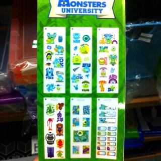 6 in 1 Monsters University Disney Sticker