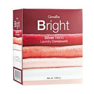 BRIGHT SILVER NANO LAUNDRY GIFFARINE 1,500g. ผงซักฟอก ไบรท์ ซิลเวอร์ นาโน กิฟฟารีน