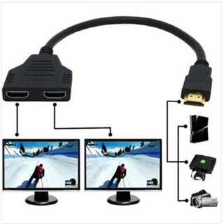 สาย Y hdmi splitter 1 ออก 2 จอ full hd 1080p