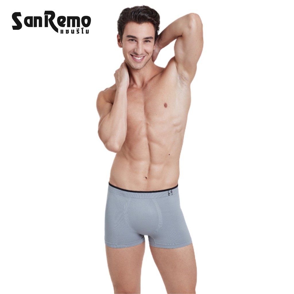 Sanremo Boxer Seamless (1 ตัว) แซนรีโม กางเกงในชาย บ๊อกเซอร์ ไร้ตะเข็บ นุ่ม เบา กระชับ ใส่สบาย 3 สีให้เลือก NIS-SRMSL2 — صورة 7