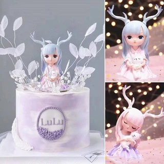 Angel ตุ๊กตาเค้กตกแต่ง Angel Princess ชุดตกแต่งเค้กเจ้าหญิง Anne ตุ๊กตา Cupcake ครีมเค้กเด็กวันเกิด Decor