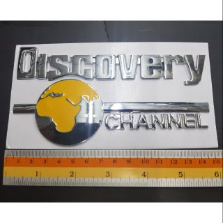 Logo Discovery Channel งานเหล็ก 15× 2 cm