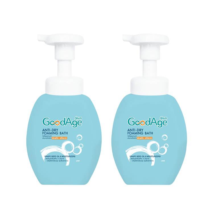 [ 2 ชิ้น ] GoodAge Anti-Dry Foaming Bath วิปโฟม อาบน้ำ ผิวแห้ง-แห้งมาก 450 มล. LIONSOS