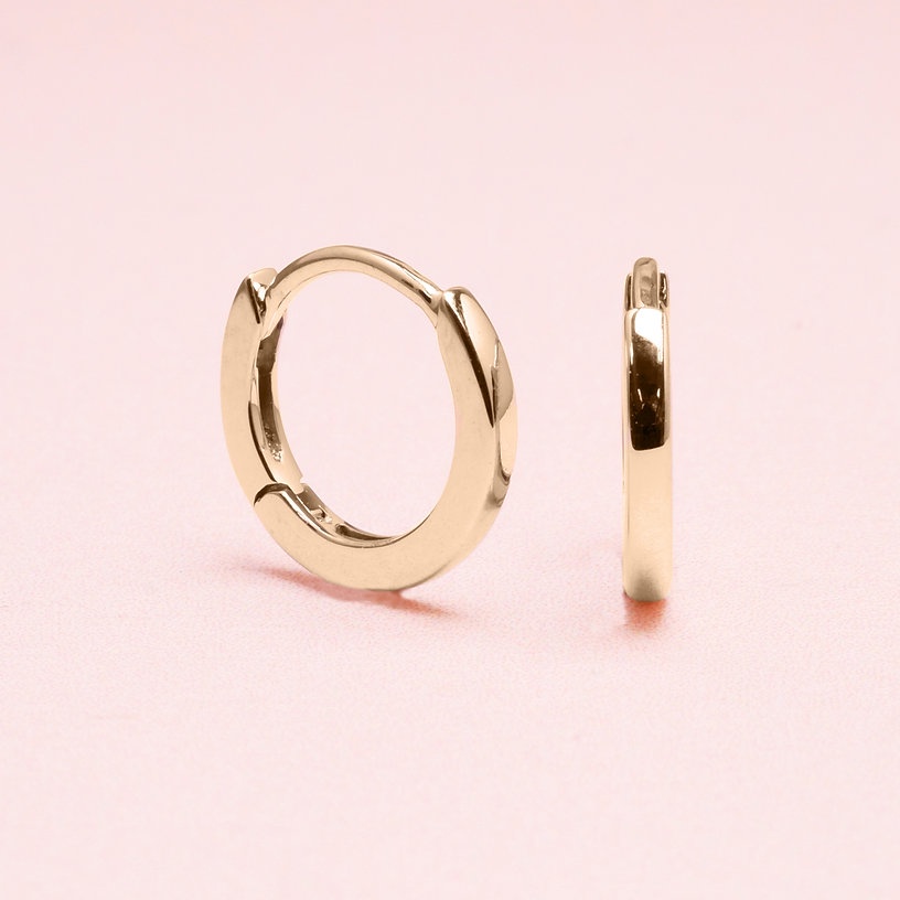 Grace Fine Jewelry ต่างหูห่วงทองแท้9K Basic chic Small size