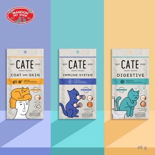 [MANOON] CATE Creamy Snack เคท ครีมมี่ สแน็ค ขนมแมวเลีย 48g