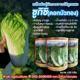 เมล็ดพันธุ์ผักกาดขาวลุ้ย ซูกิชิ ขนาด 100 กรัม