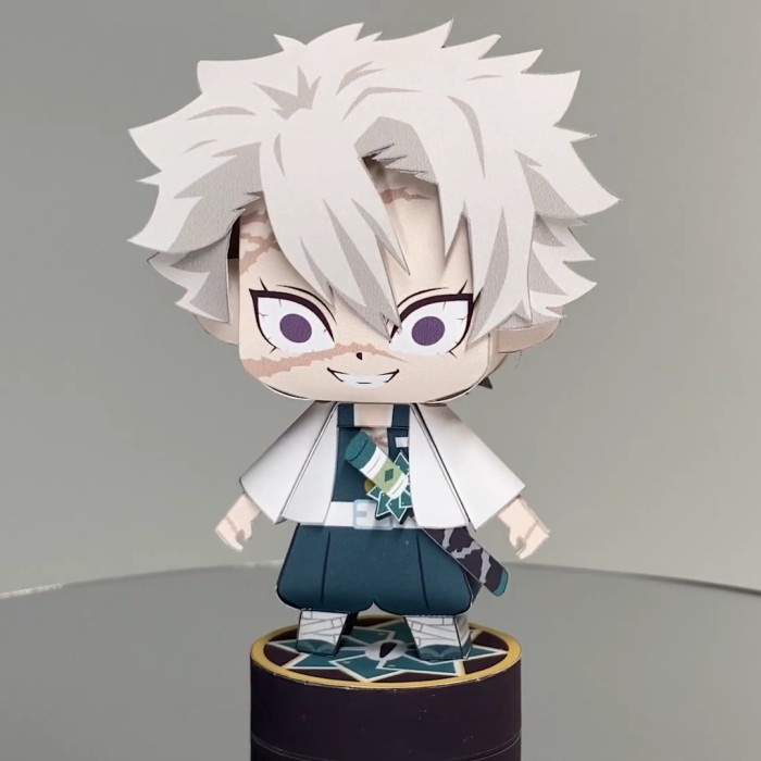 Chibi Sanemi Shinazugawa Kimetsu No Yaiba Demon Slayer Papercraft