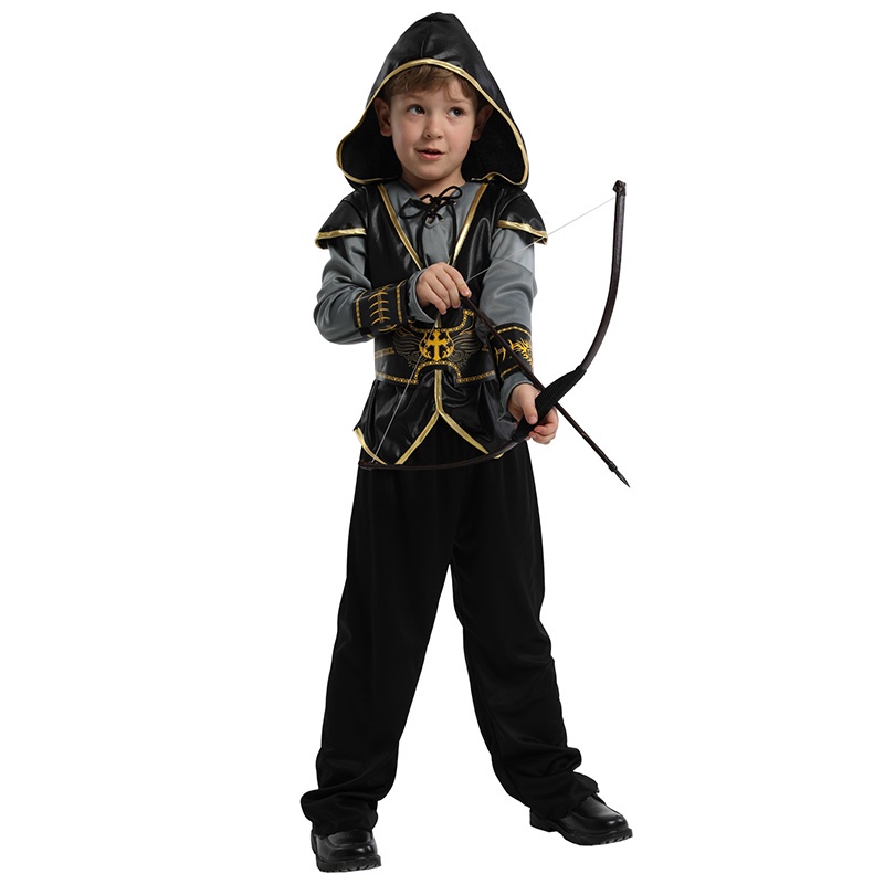 เด็ก Archer เครื่องแต่งกายเด็ก Hunter เครื่องแต่งกาย Robin Hood คอสเพลย์สําหรับฮาโลวีน Purim Carnival Party ชุด