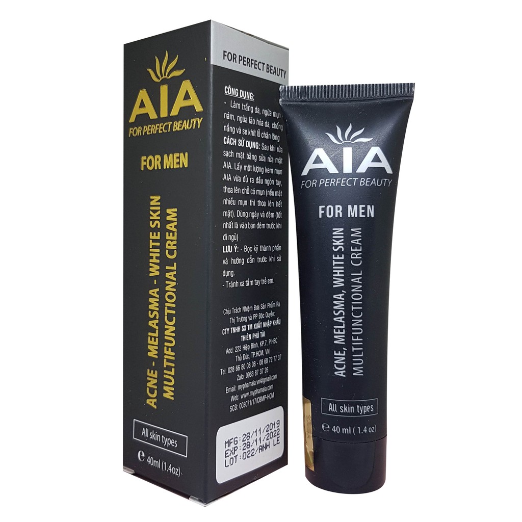 Aia FOR Men 'S Anti-Oily Scar Blurring Acne Cream 40ML
