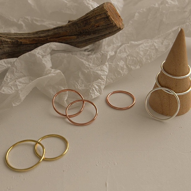 A.piece  [all silver 925] แหวนเงินแท้ plain ring (121-128)