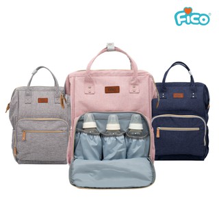 Fico ใหม่ล่าสุด กระเป๋าสัมภาระคุณแม่ แบบสะพายหลัง พร้อมส่ง 3 สี แถมแผ่นรองเปลี่ยนผ้าอ้อม