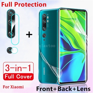 Front Back Full Cover Protection Film For Xiomi Xiaomi Mi 8 9 mi9 SE mi8 mi10 Note10 Note 10 Lite 10 Pro Pocophone F1 F2 Pro A1 A3 A2 Lite Soft Screen Protector Hydrogel Film For mi note10lite Protective Film Not Tempered Glass