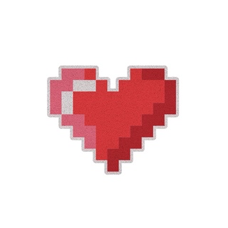 [MT06-00000022] พรมเช็ดเท้า พรมดักฝุ่น ลาย Pixel lover ขนาด 50x60 ซม (Valentine Collection)