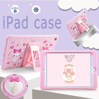 เคสไอแพด For iPad 9 Gen7 Gen8 Gen9 10.2 Air4 Air5 10.9 Air3 Pro 10.5 11 2021 2020 9.7 2017 2018 Gen6 mini 5 2 1 Air 5 4 3 iPad2/3/4 ipad5/air ipad6/air2 trend Cute Cartoon Melody Doraemon TPU soft case กรณีป้องกัน ซิลิโคนป้องกันลดลงแขนป้องกัน Mirror