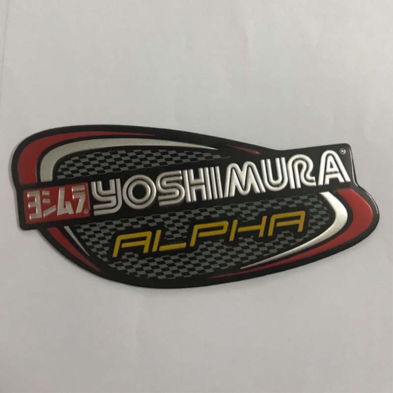 สติกเกอร์อลูมิเนียม สําหรับติดท่อไอเสียรถจักรยานยนต์ Yoshimura Alpha