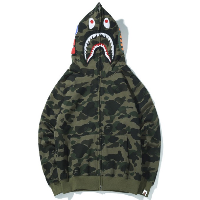 BAPEe เสื้อแจ็คเก็ตคลุมด้วยผ้าแบบลำลองสำหรับบุรุษและสตรีแบบใหม่ส่องสว่าง - รูปที่ 3