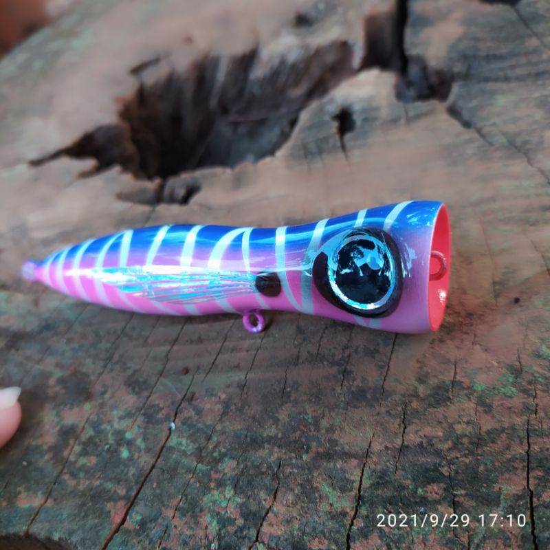 HANDMADE RESIN COATED CHROME WOODEN POPPER BAIT 20GR 10 ซม. เหยื่อล่อ - รูปที่ 5