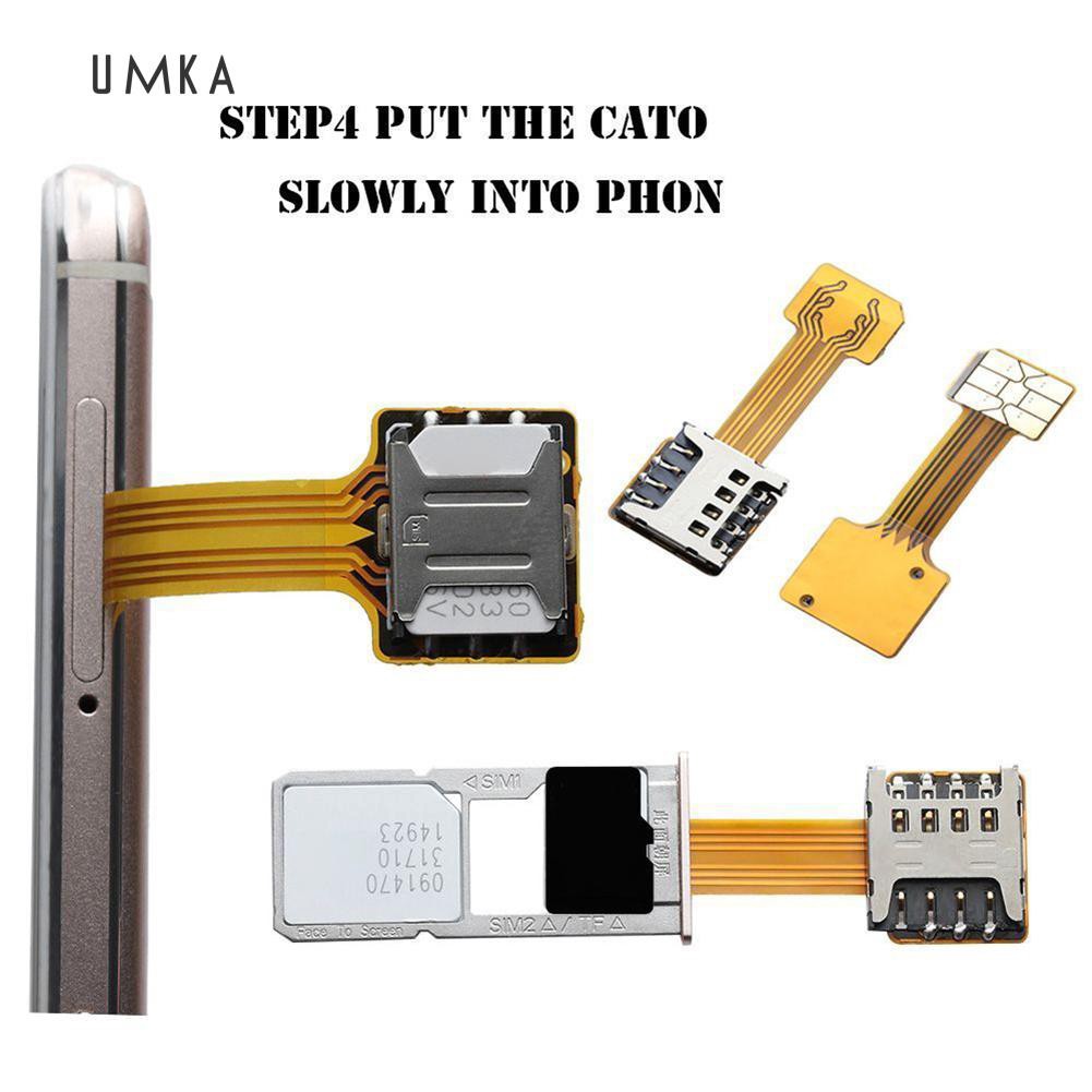 Sl TF Hybrid Sim Slot Dual SIM Card Adapter Micro SD Extender for Android Phone #8