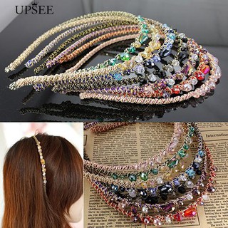 แถบคาดศีรษะ Rhinestone สตรีที่มีลักษณะไม่สม่ำเสมอ Barrette Hairpin Clip Hair Decor