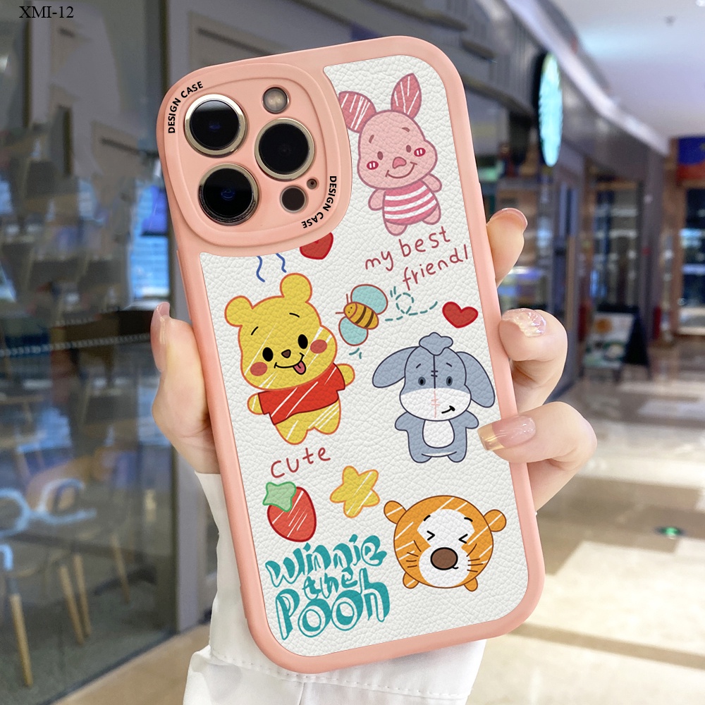 Xiaomi Mi 12 12X 11 11T Pro Lite NE 5G สำหรับ Case Cartoon Pooh Bear เคสโทรศัพท์ Protective Dermatoglyphics Shell