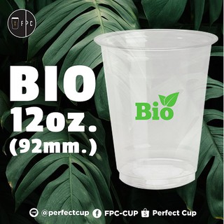 [ยกลัง] แก้วพลาสติก Bio FP-12oz. Ø92 [1,000ใบ/กล่อง]