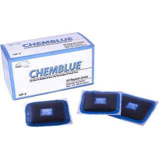 แผ่นปะยางนอก แบบหนา CHEMBLUE UP3  ขนาด 65X65มม.  ขนาดบรรจุ 50แผ่น/กล่อง