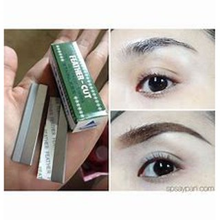 ใบมีดกันคิ้ว Feather - Cut (ใบมีดขนนก) ใช้กันคิ้ว โกนหนวด โกนเคราราคา/1ใบ