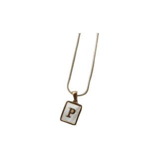 Lapaire | White stone necklace 🪞 สร้อยคอ ตัวอักษร A-Z [ Alphabet series ]