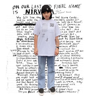 เสื้อยืด พิมพ์ลาย Nirvana Kurt Cobain Notes